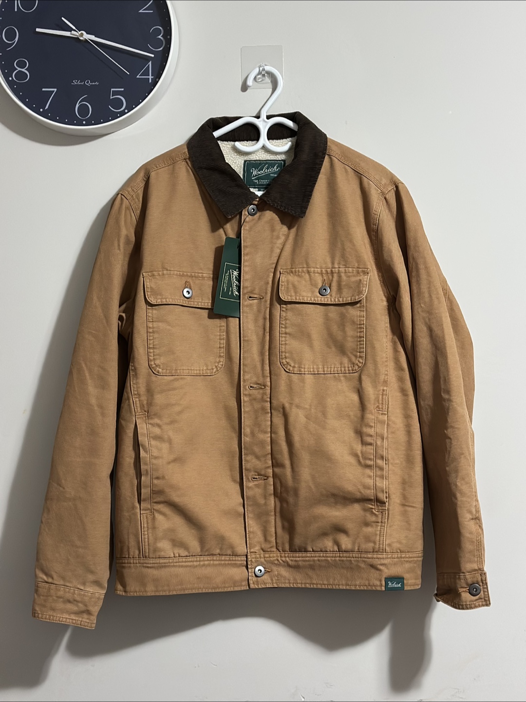 Woolrich Chore Jacket Mens M Brown Canvas Barn