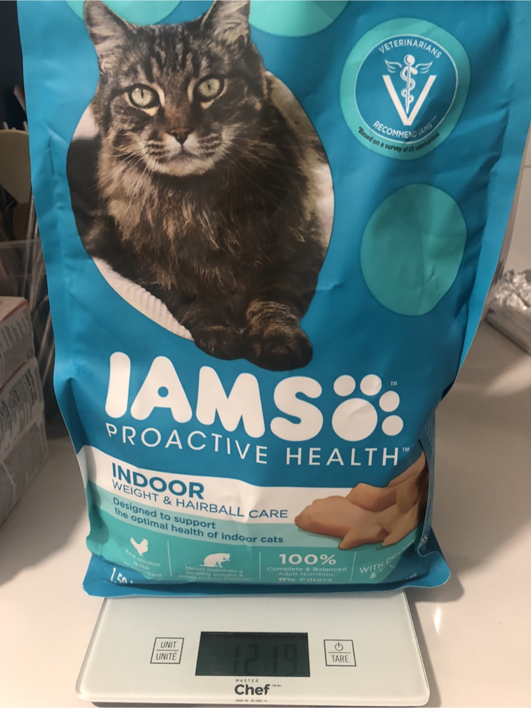 Free IAMSO cat food 1.2 kilogram Opened