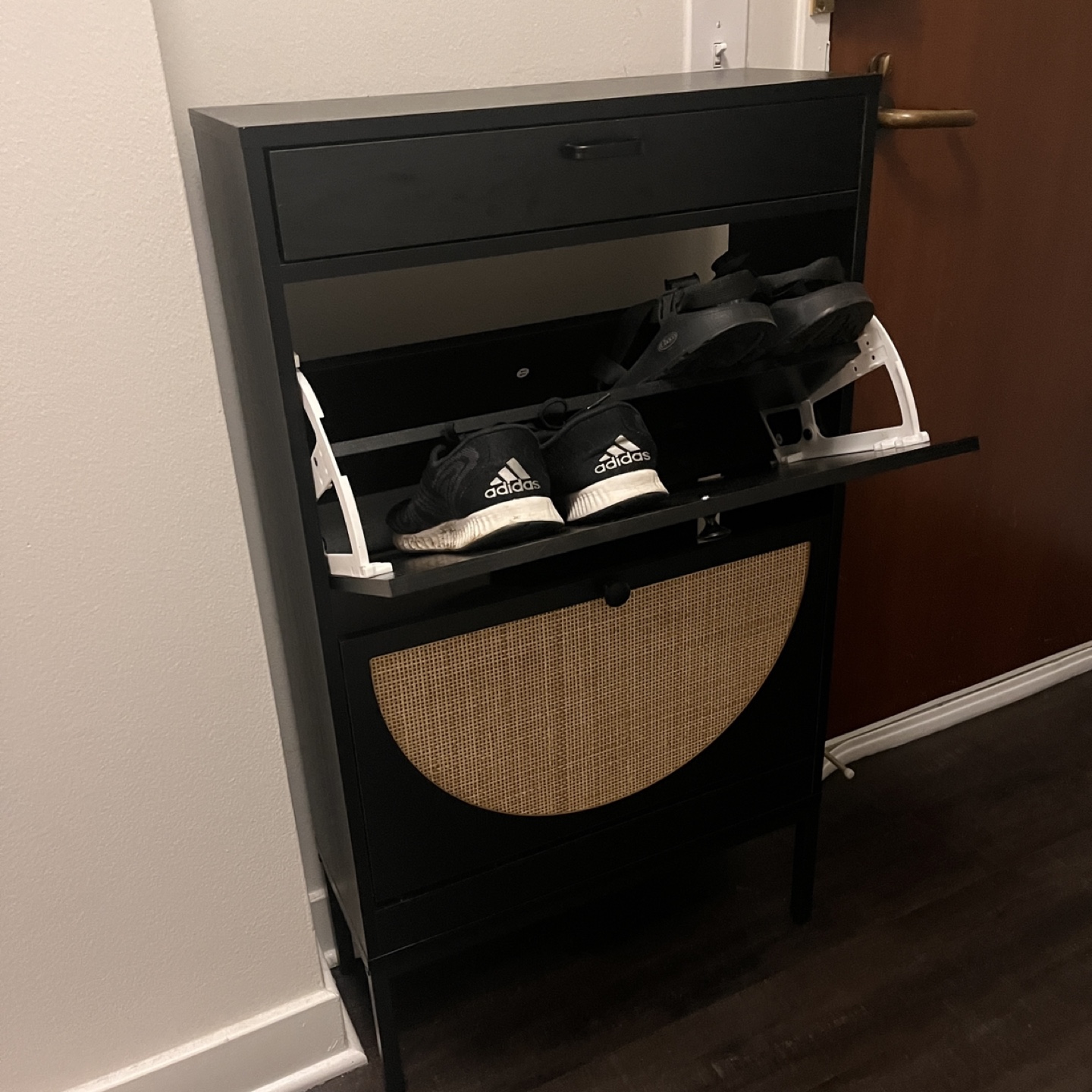Black Shoe Storage Cabinet - photo 2