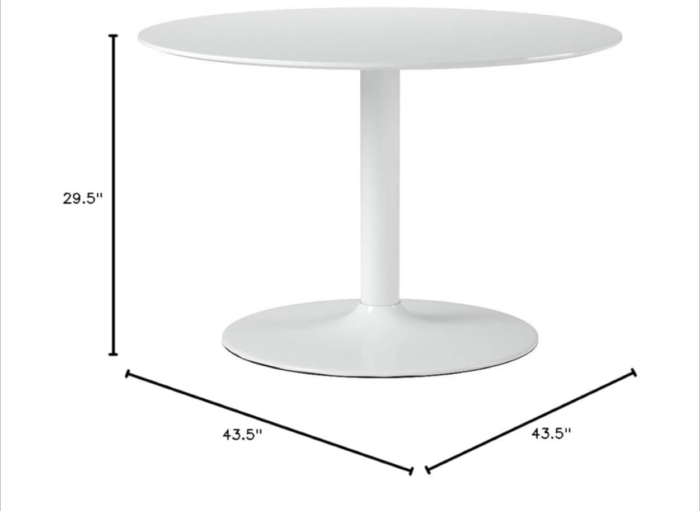 Modern Round Dining Table with 2 chairs