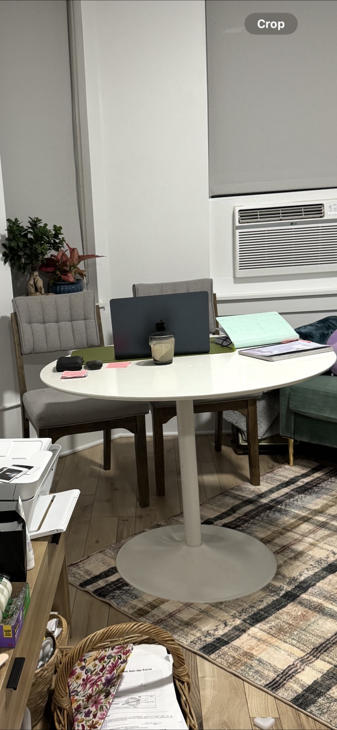 Modern Round Dining Table with 2 chairs - photo 2