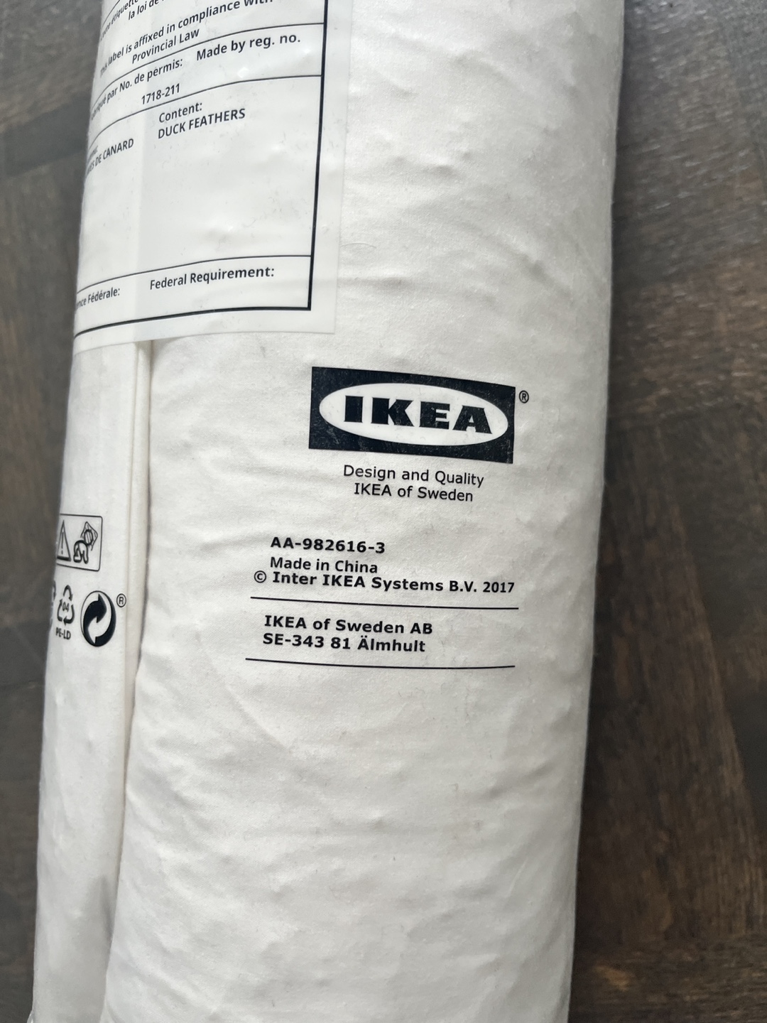 🫂 IKEA Duck Feather Pillow Stuffing NEW - photo 2