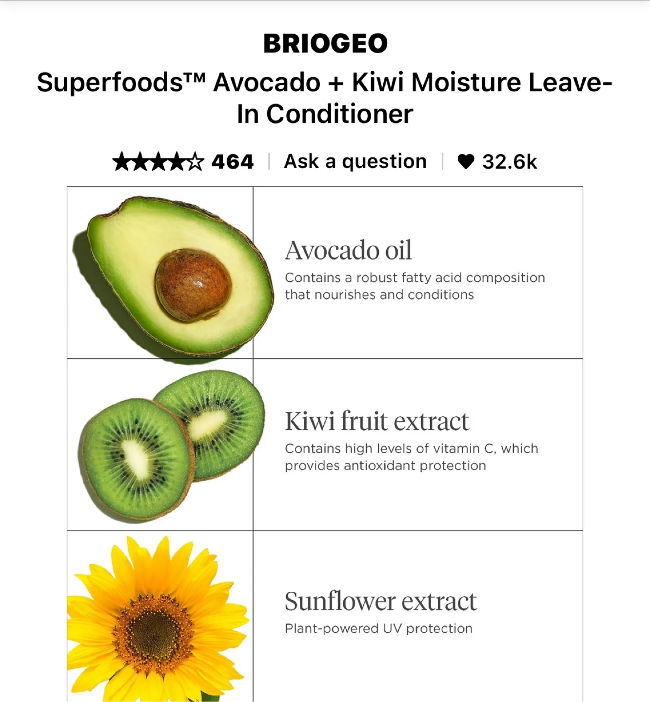 Briogeo Superfoods Avocado + Kiwi Moisture Leave-In Conditioner image indicator(4)
