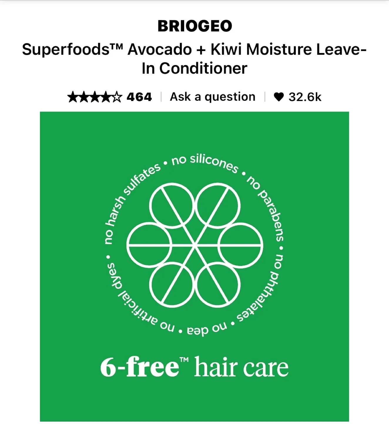 Briogeo Superfoods Avocado + Kiwi Moisture Leave-In Conditioner image indicator(5)