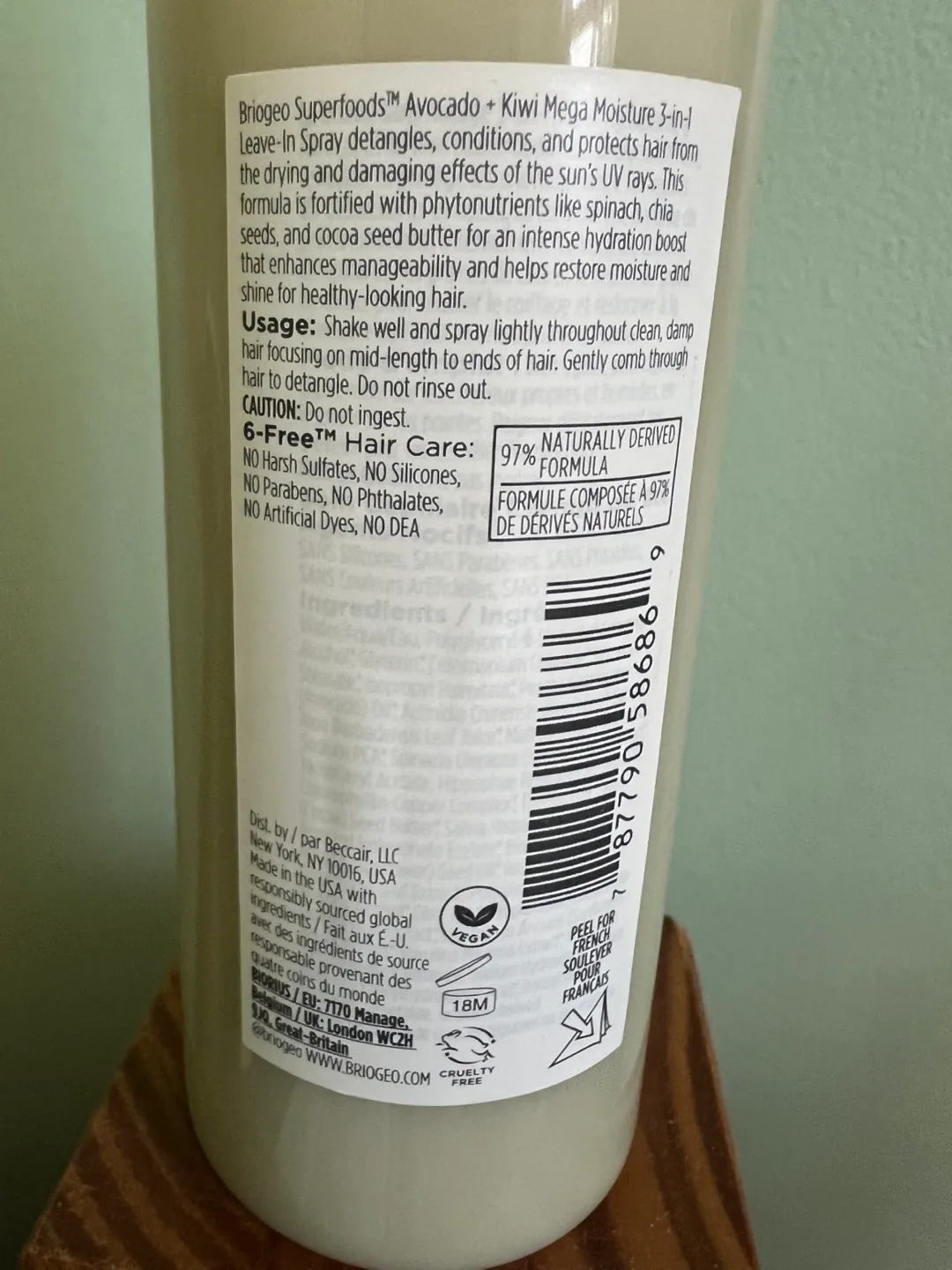 Briogeo Superfoods Avocado + Kiwi Moisture Leave-In Conditioner image indicator(2)