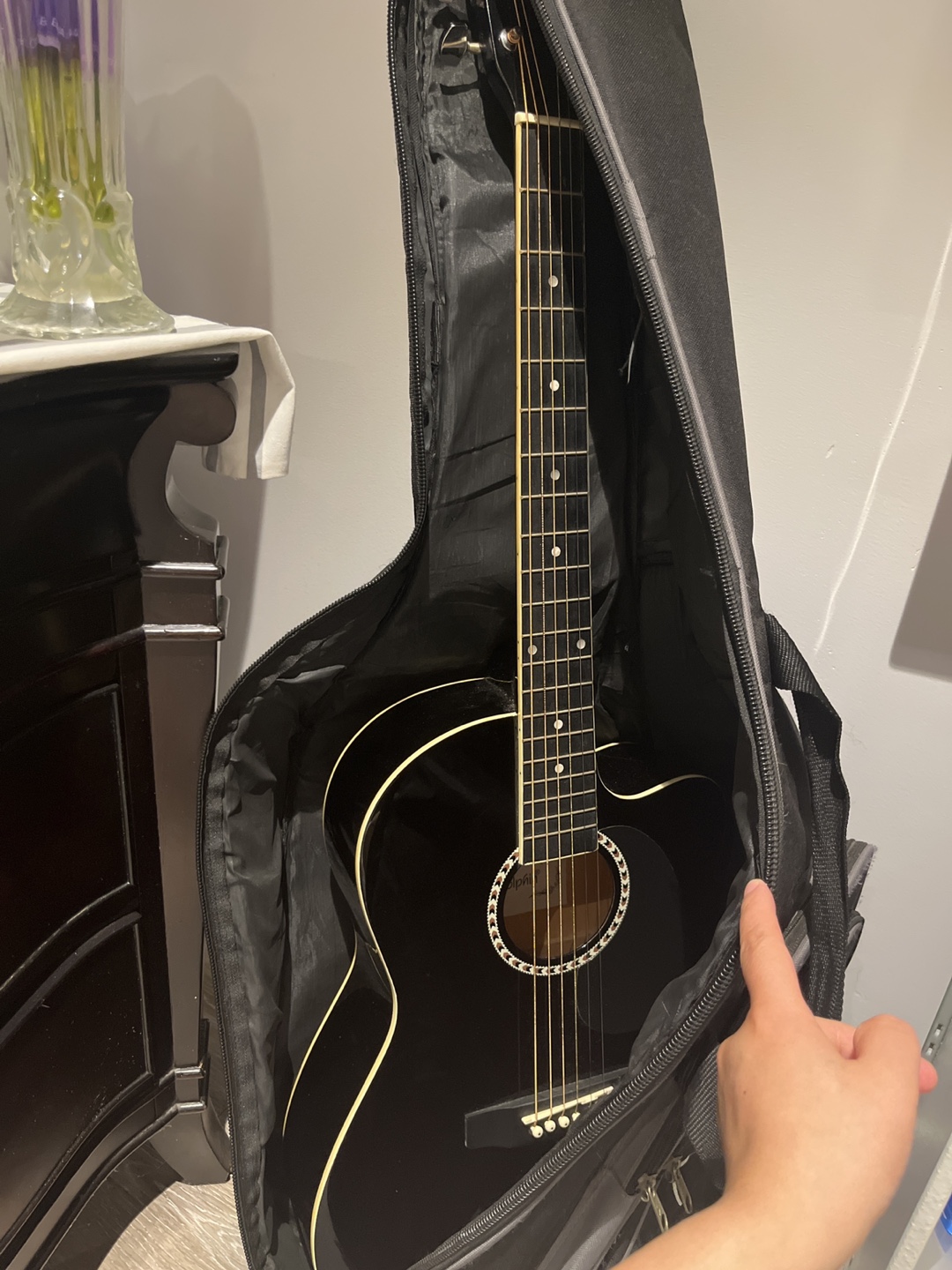 Acoustic Guitar and Case - photo 2