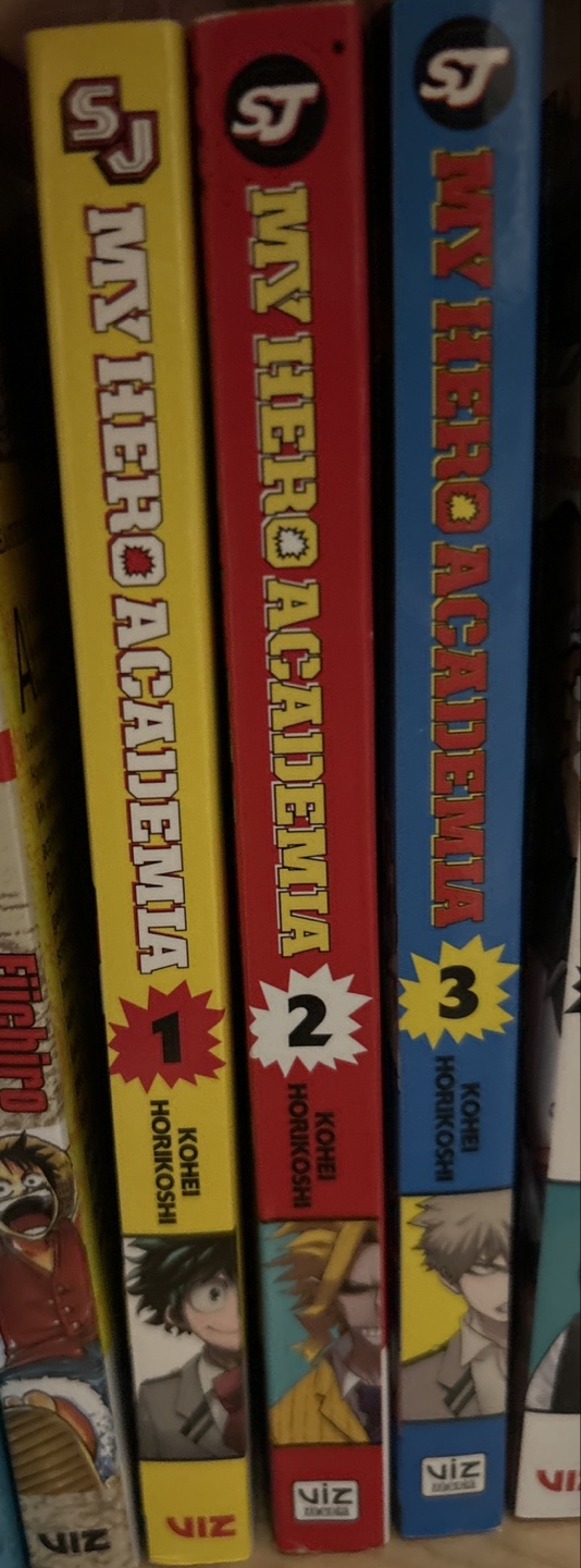 My hero academia manga volume 1, 2 and 3