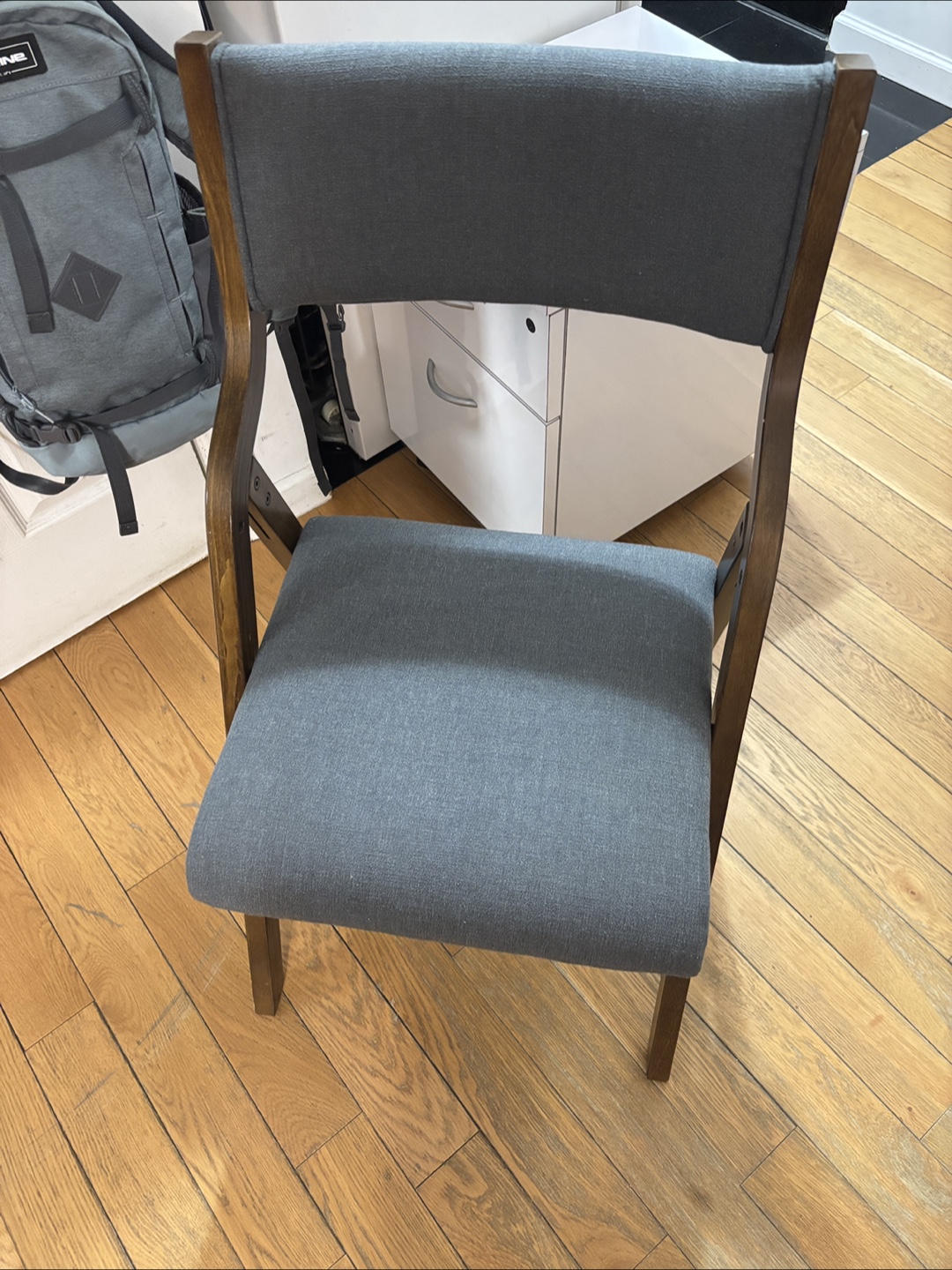 2 wooden foldable dining table chairs
