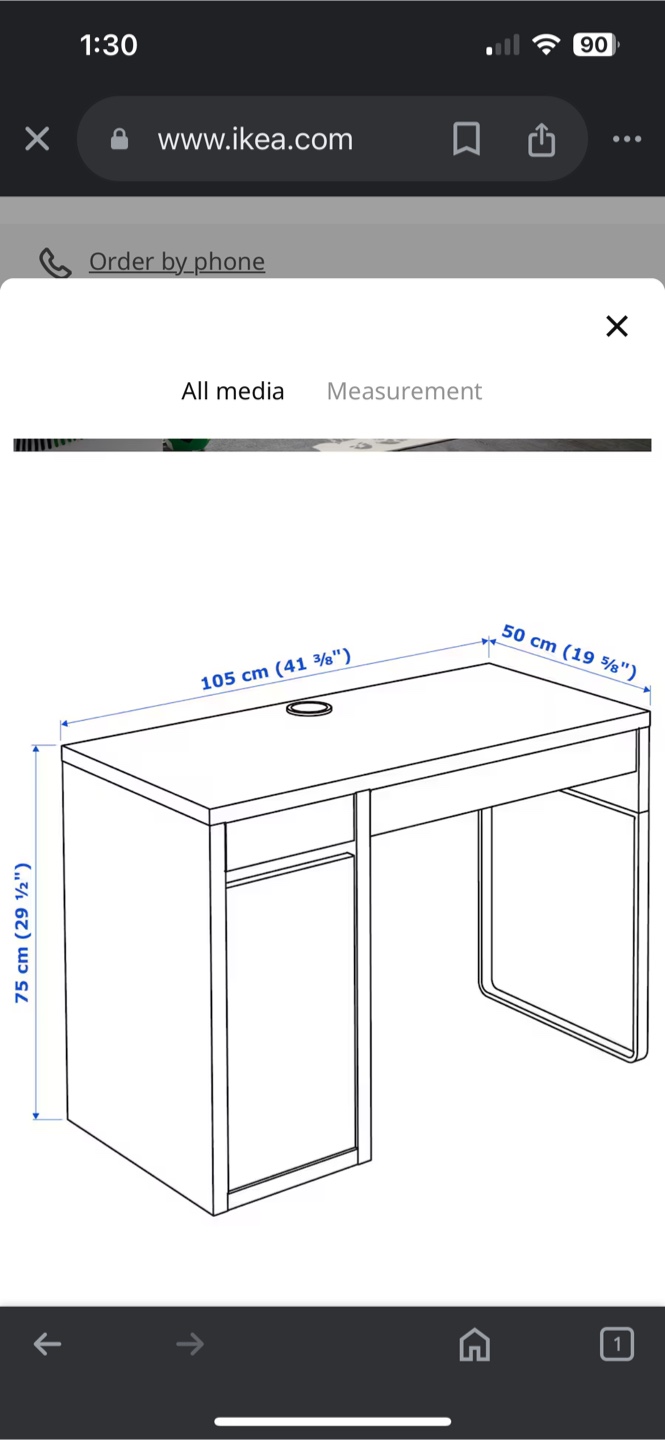 Ikea Black Desk with Drawers - photo 3