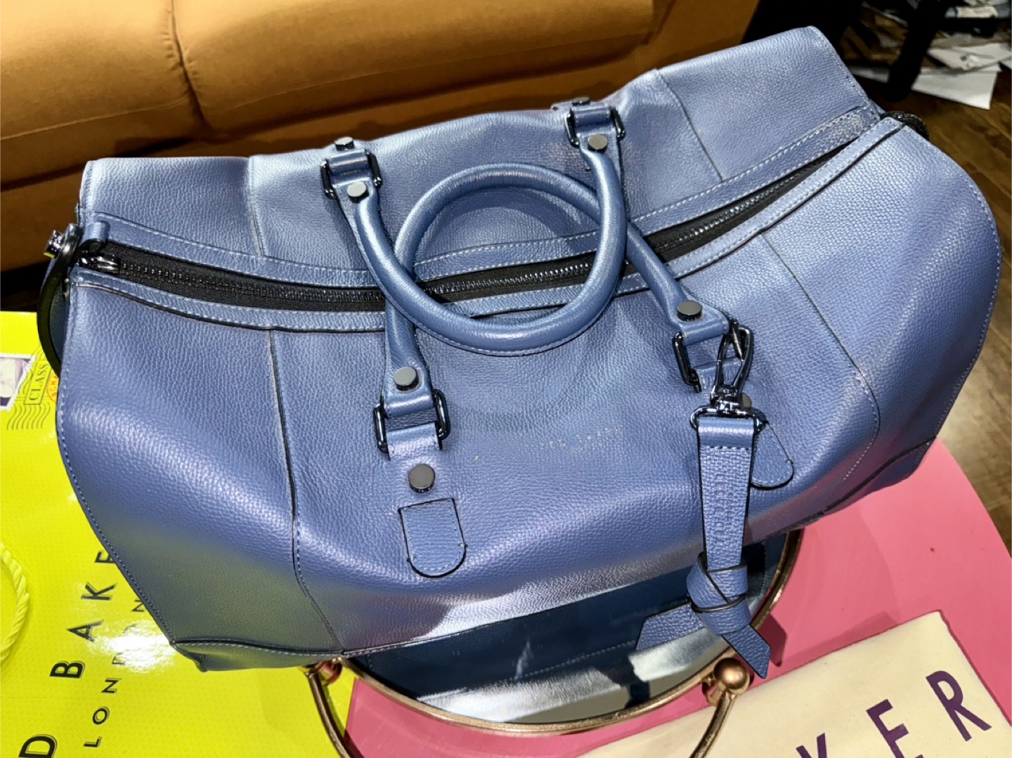 Brand New Ted Baker London Leather Holdall - photo 2