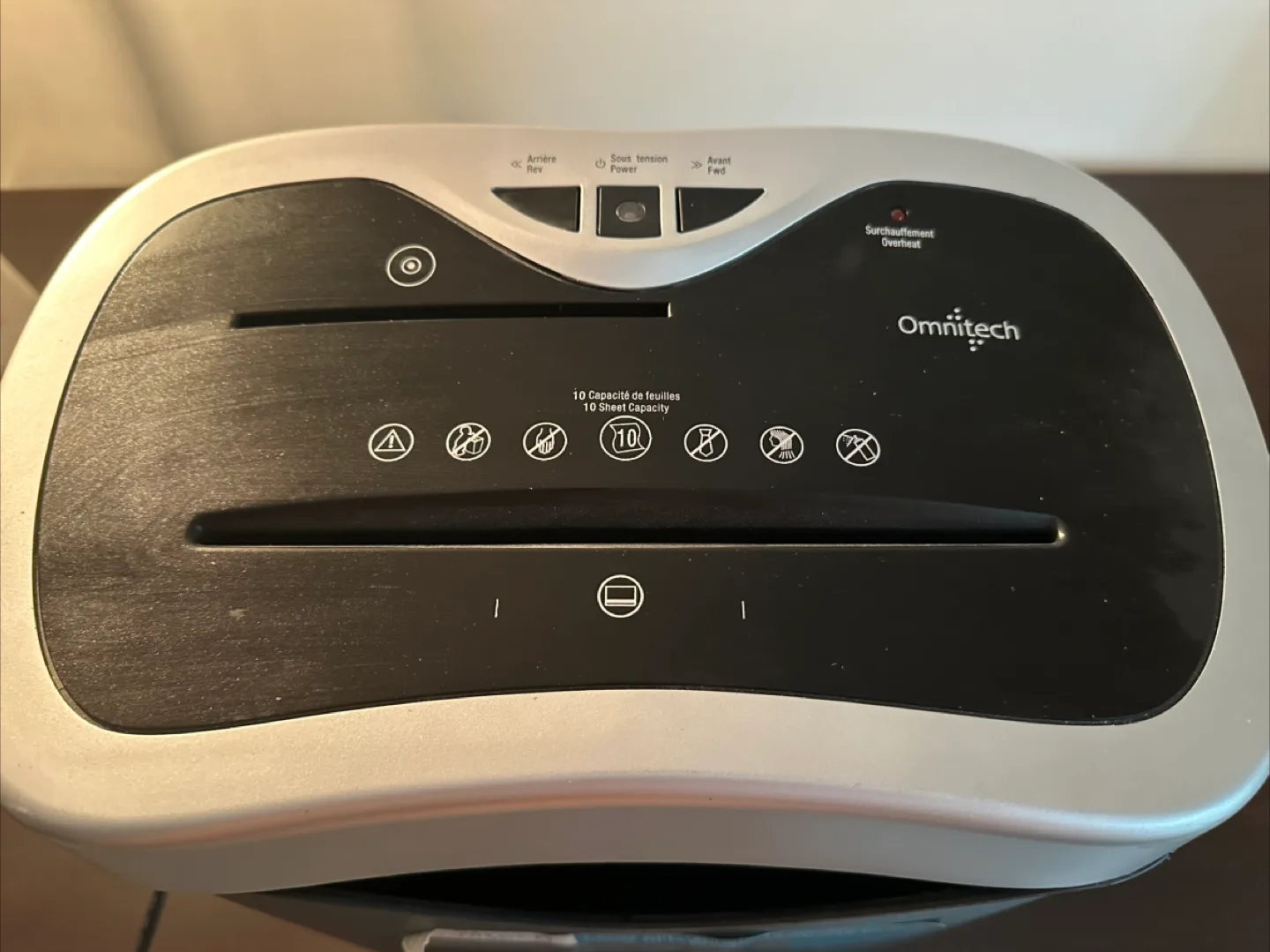 Omnitech Paper Shredder image indicator(2)
