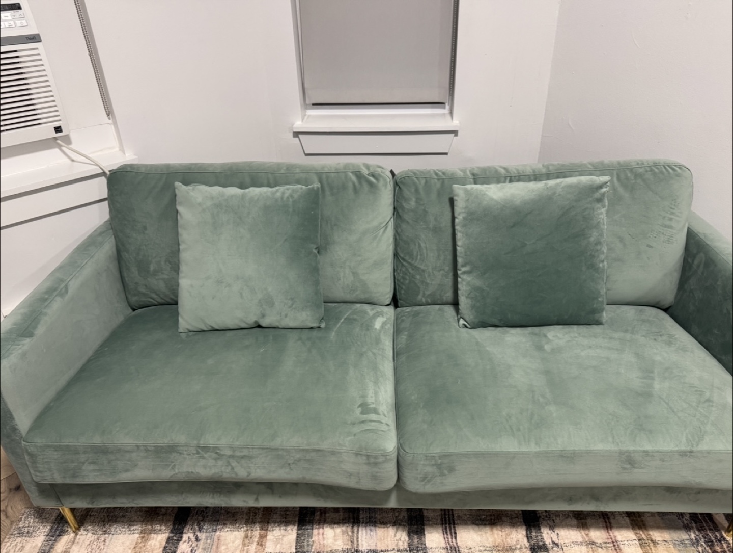 Green Velvet Loveseat