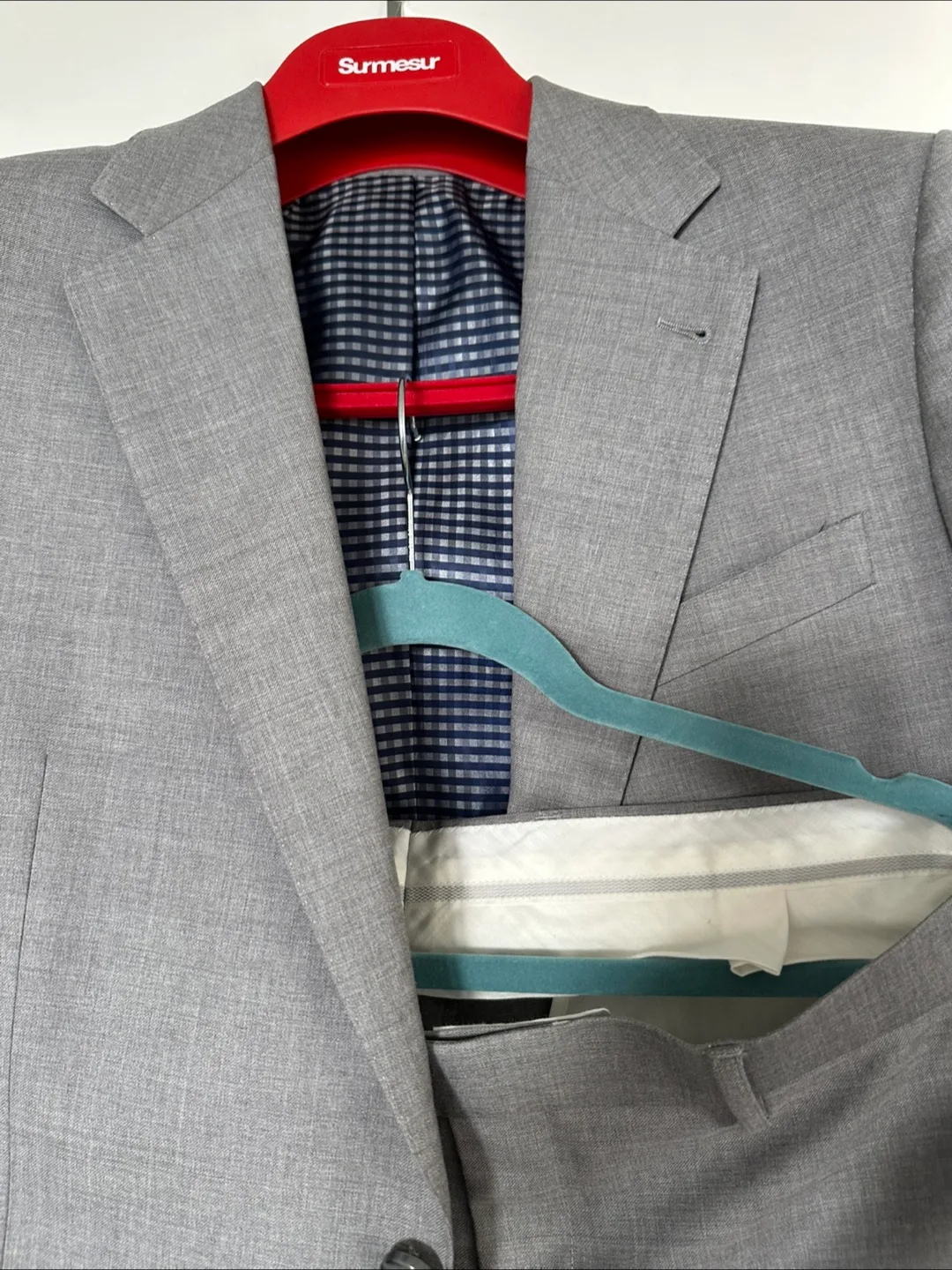 Men's Light Grey custom Suit image indicator(2)