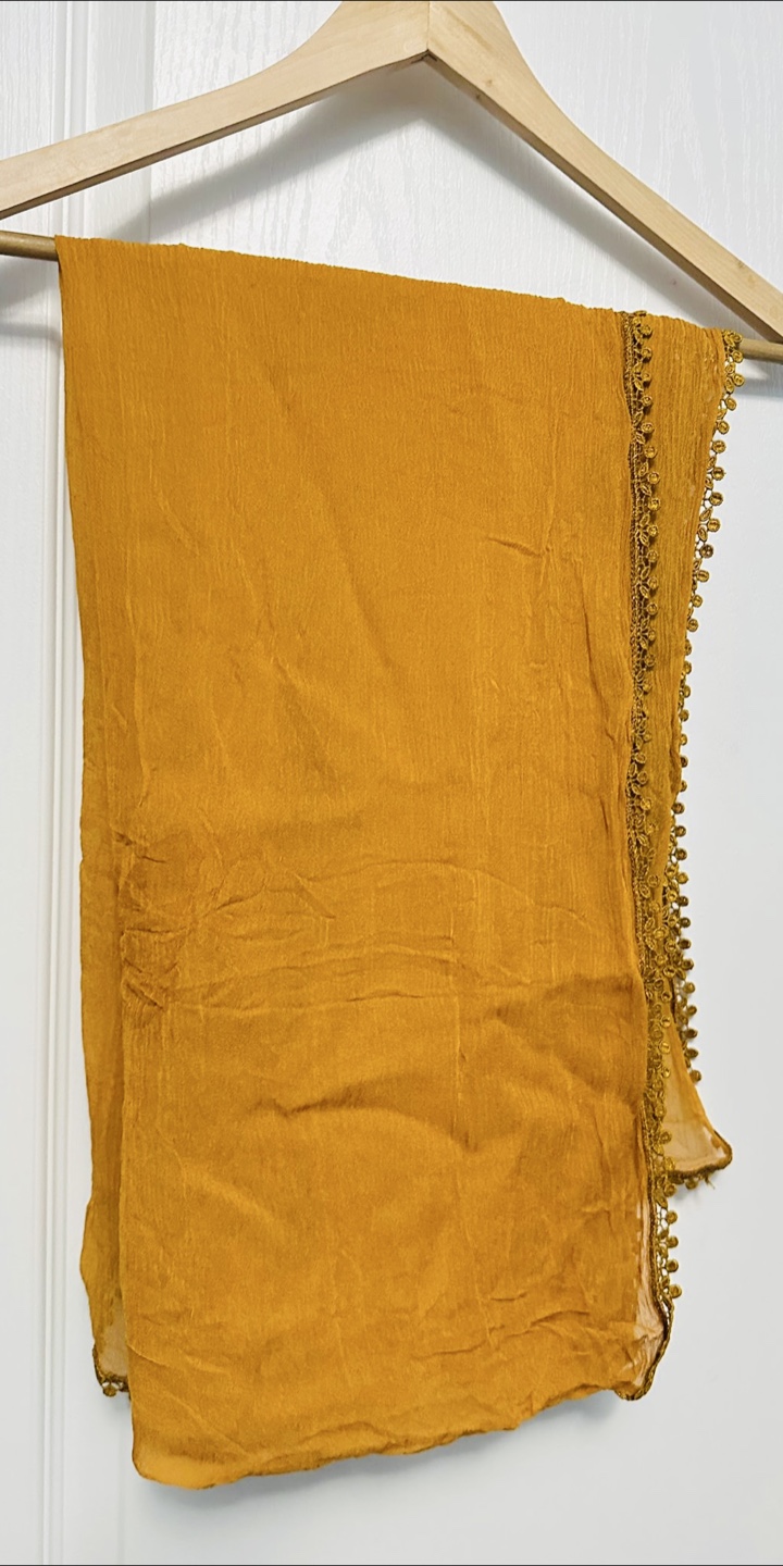 Mustard Yellow Dress and Scarf Set - photo 4