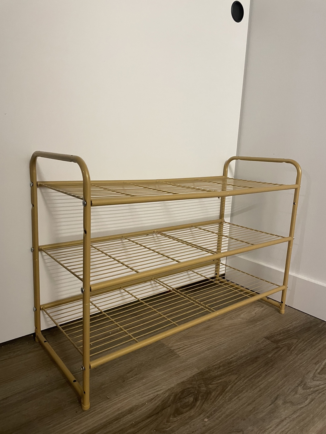 Gold Wire Shoe Rack