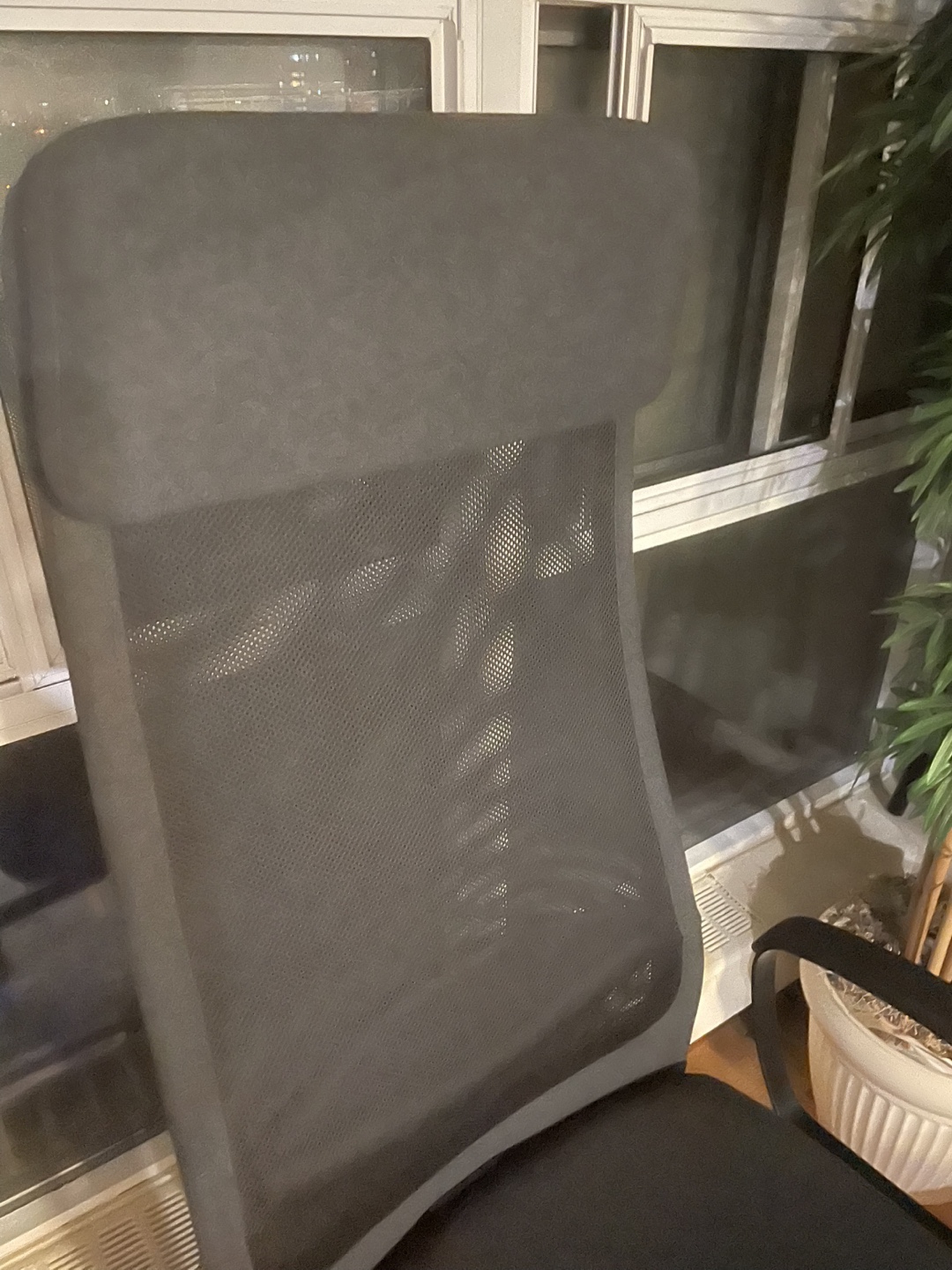 Ikea Black Office Chair with Headrest - photo 3
