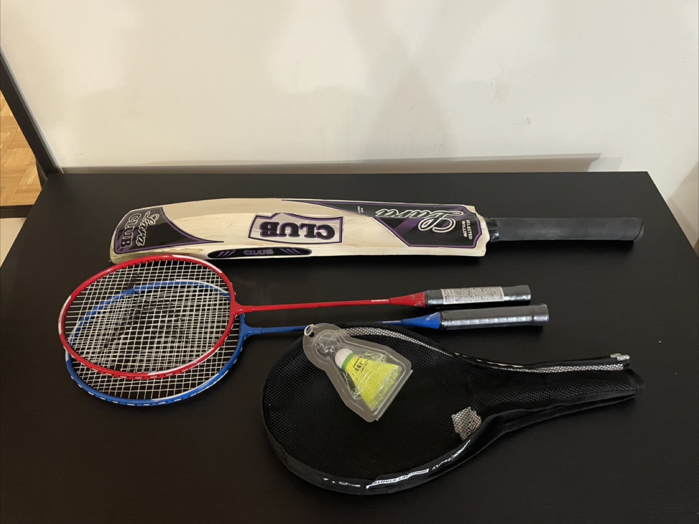 Bat and badminton set combo
