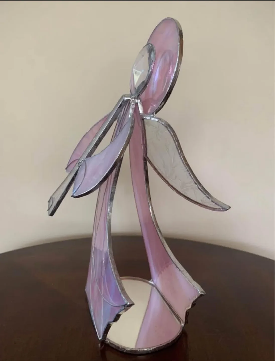 Stained Glass Angel Figurine tea light holder image indicator(5)