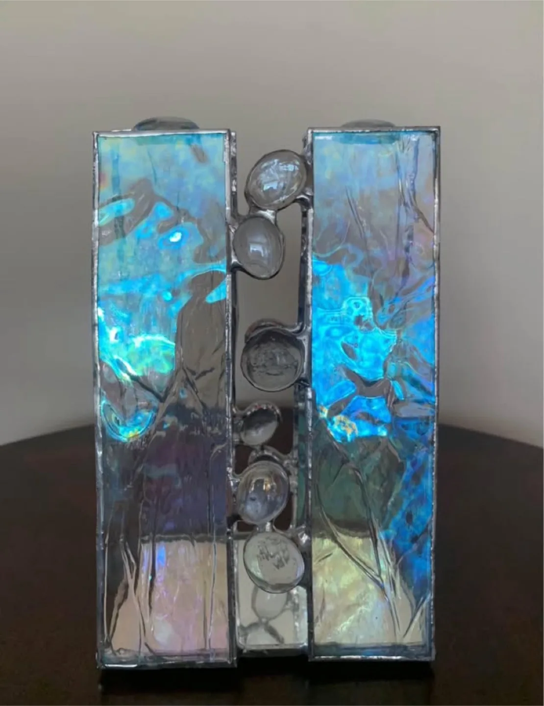 Stained Glass tea light holder image indicator(4)