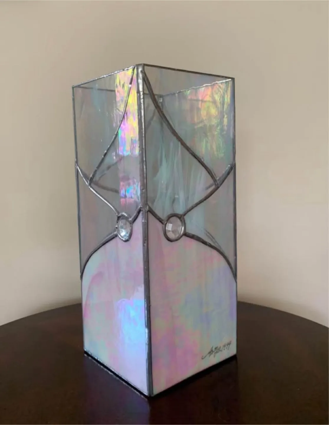Stained Glass Box Candle Holder image indicator(2)