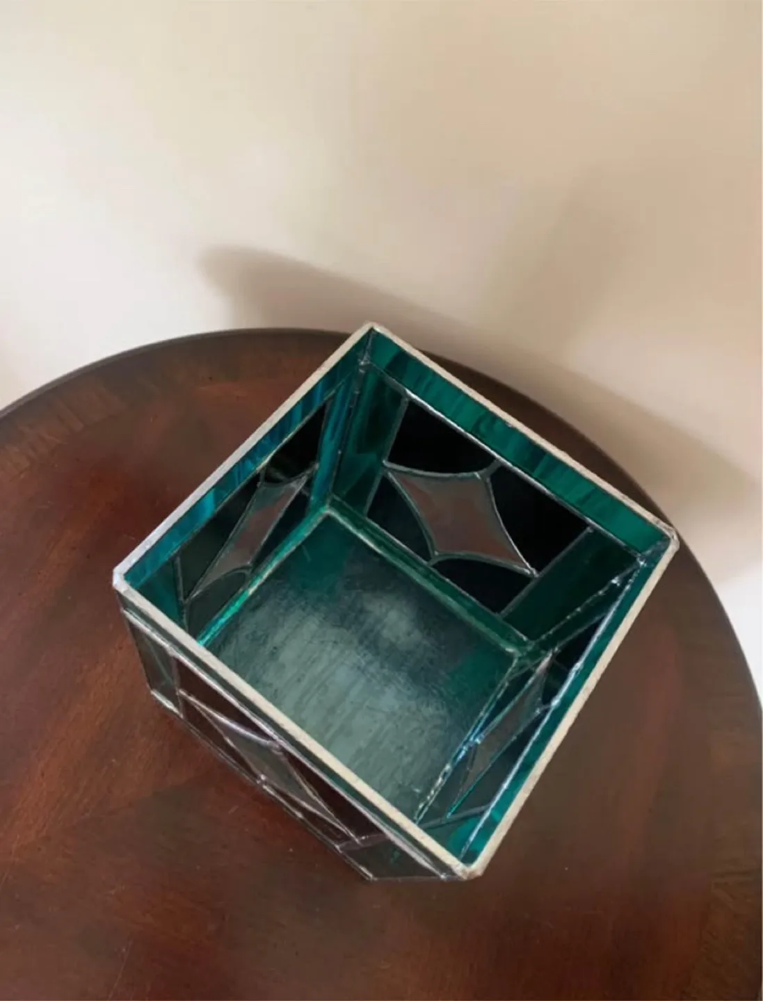 Stained Glass Cube Box Candle Holder image indicator(4)