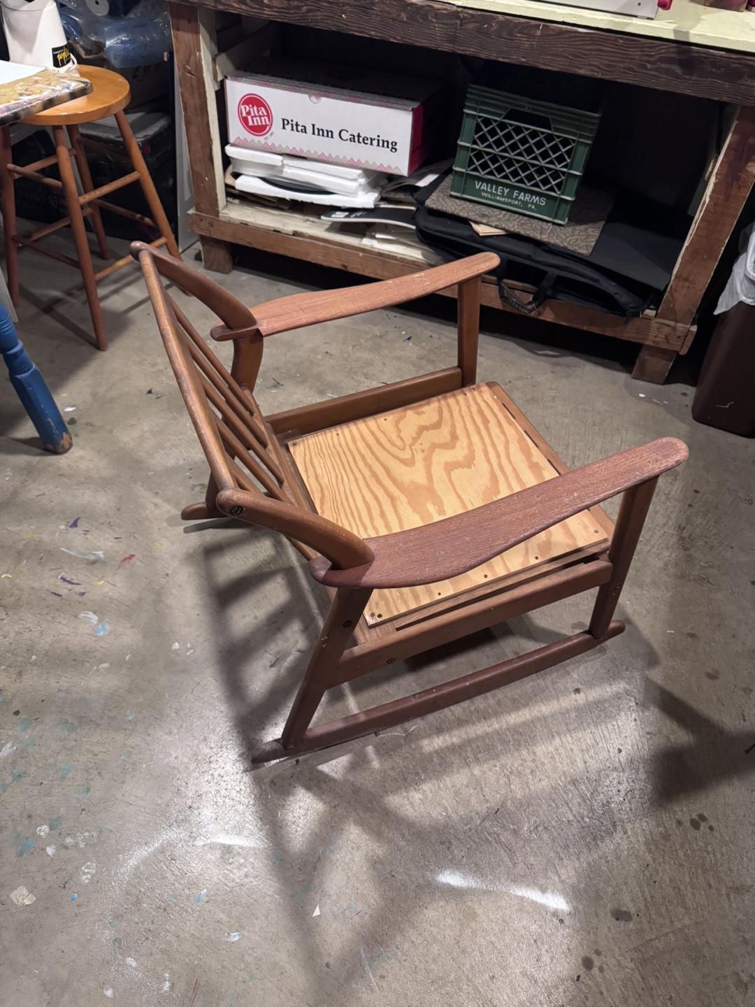 Danish Modern Wooden Rocking Chair - photo 2