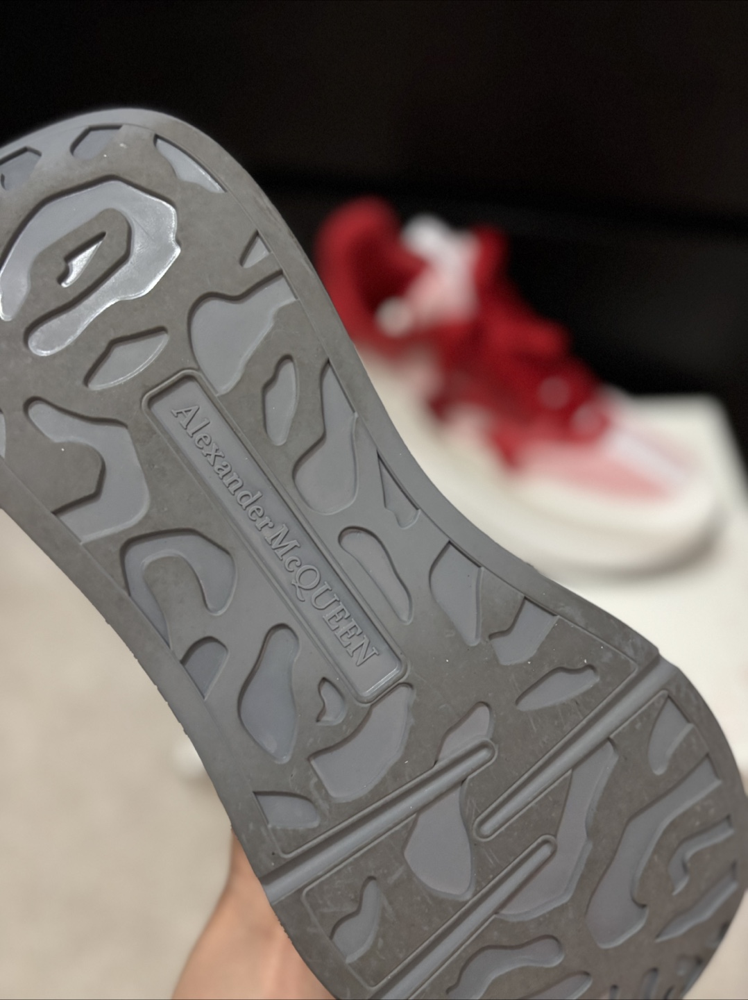 Alexander McQueen Red and White Sneakers - photo 5
