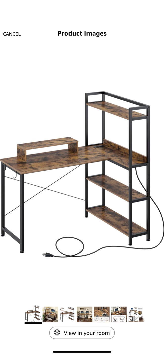 L-Shaped Computer Desk with Shelves - photo 3