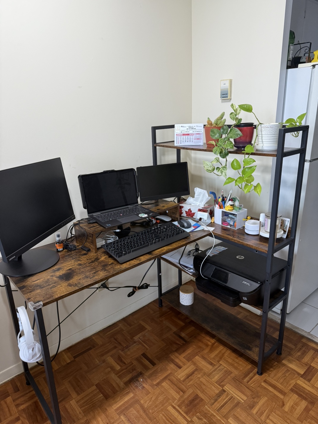 L-Shaped Computer Desk with Shelves - photo 4