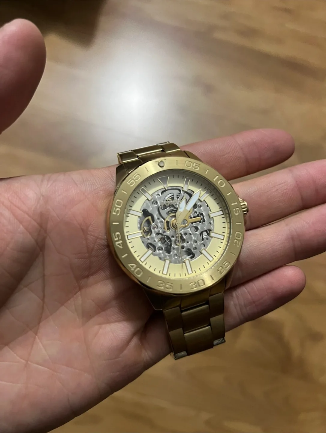 Fossil Gold Tone Skeleton Watch image indicator(2)