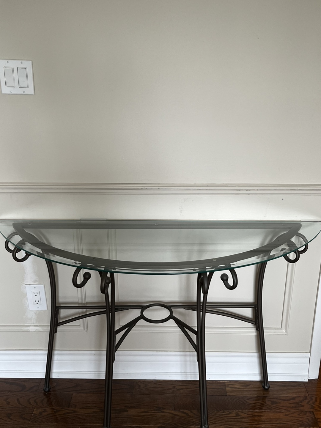 Glass Top Console Table - photo 2