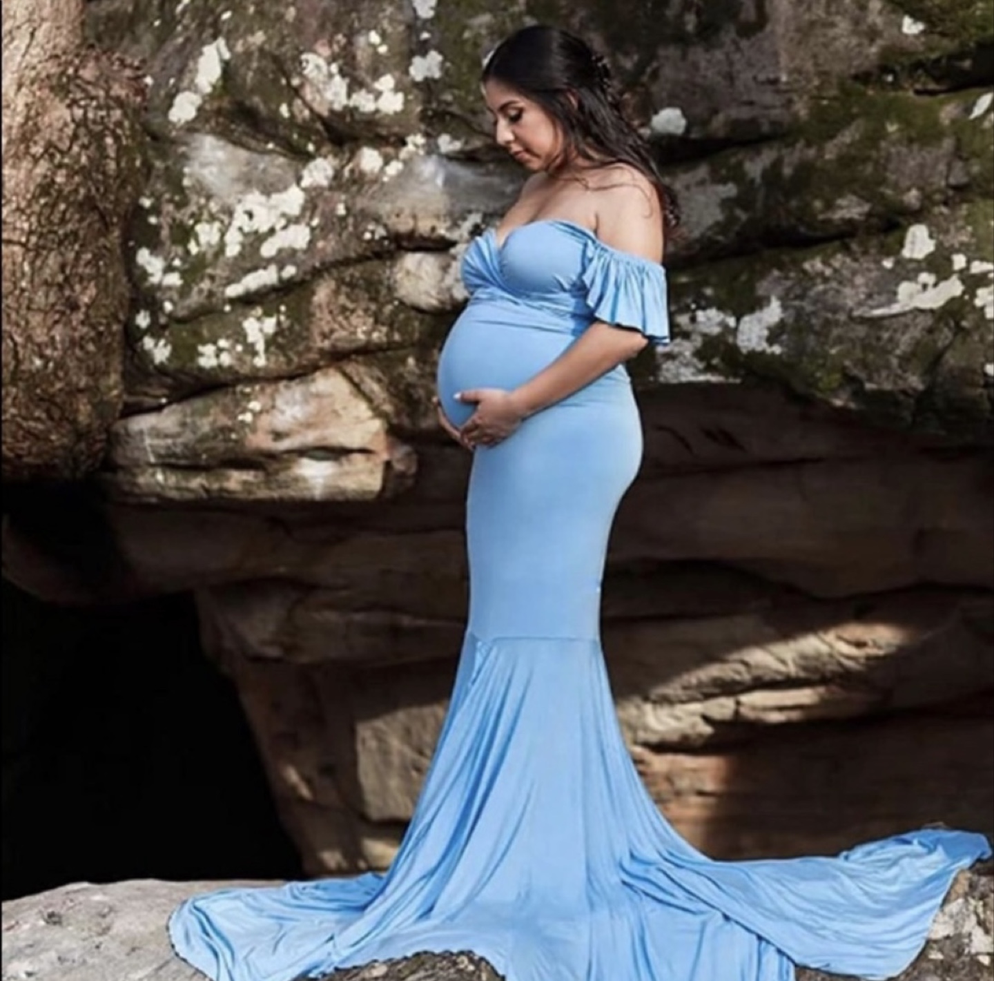 Baby Blue Maternity Dress - photo 2