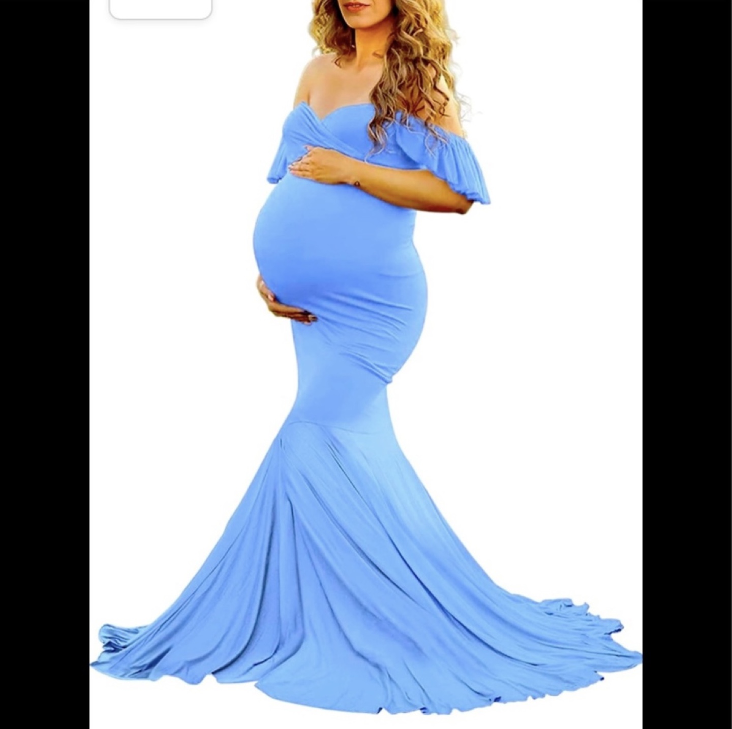 Baby Blue Maternity Dress
