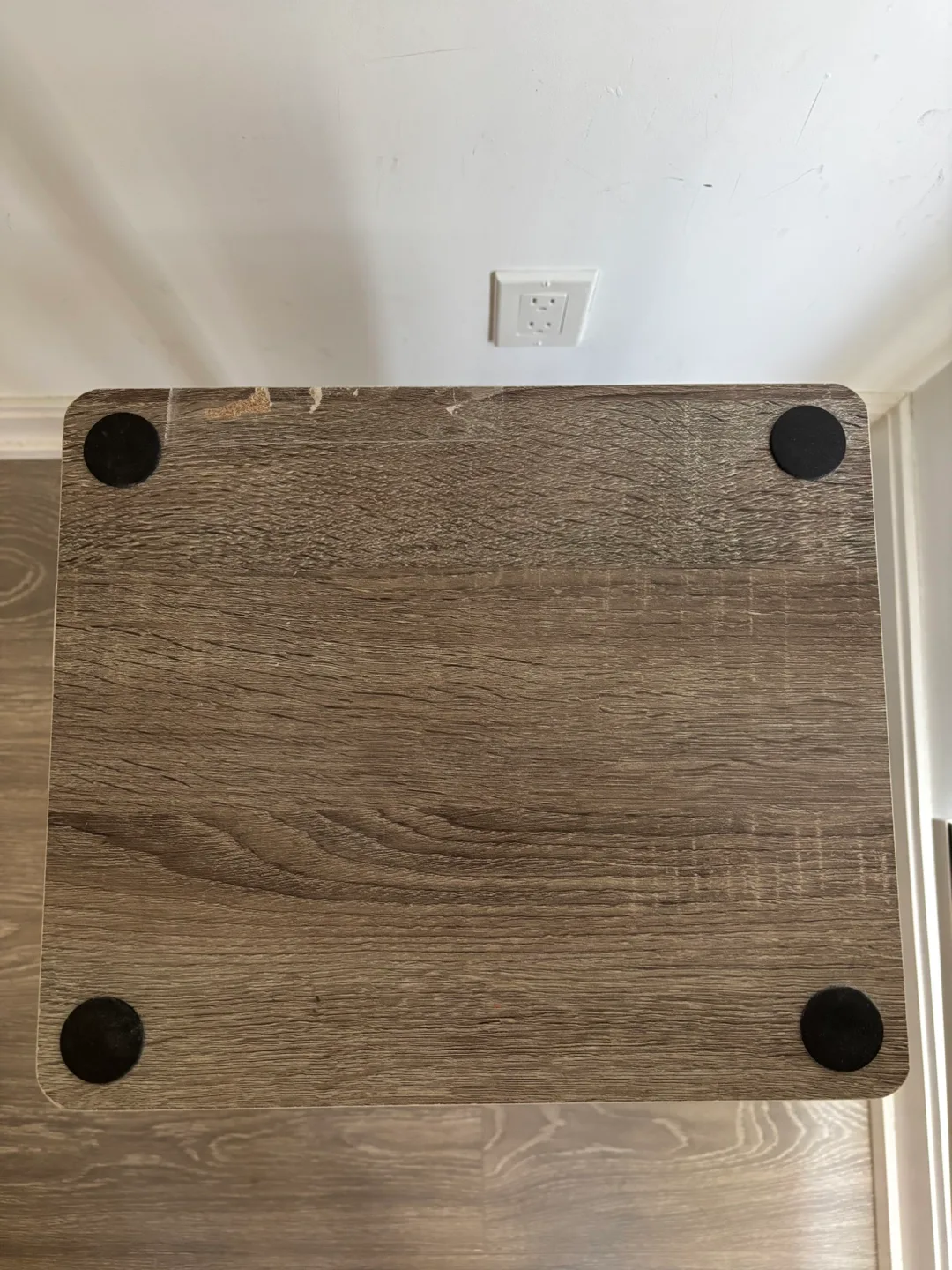 Furinno 3-Tier End Table - French Oak Grey/Black image indicator(3)