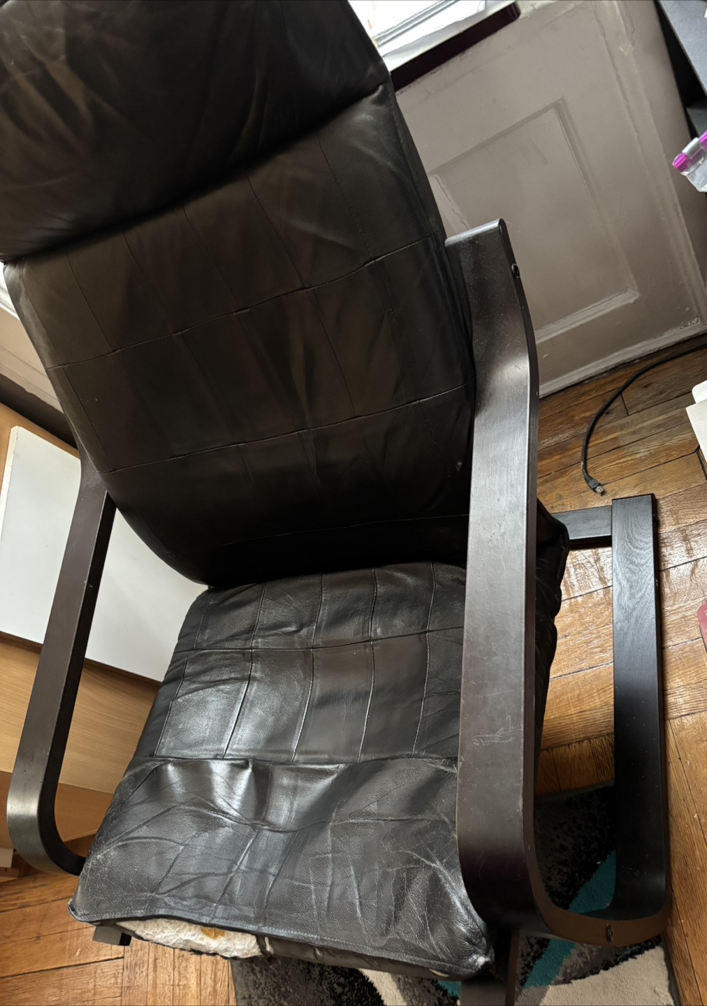Black Leather Chair - photo 2
