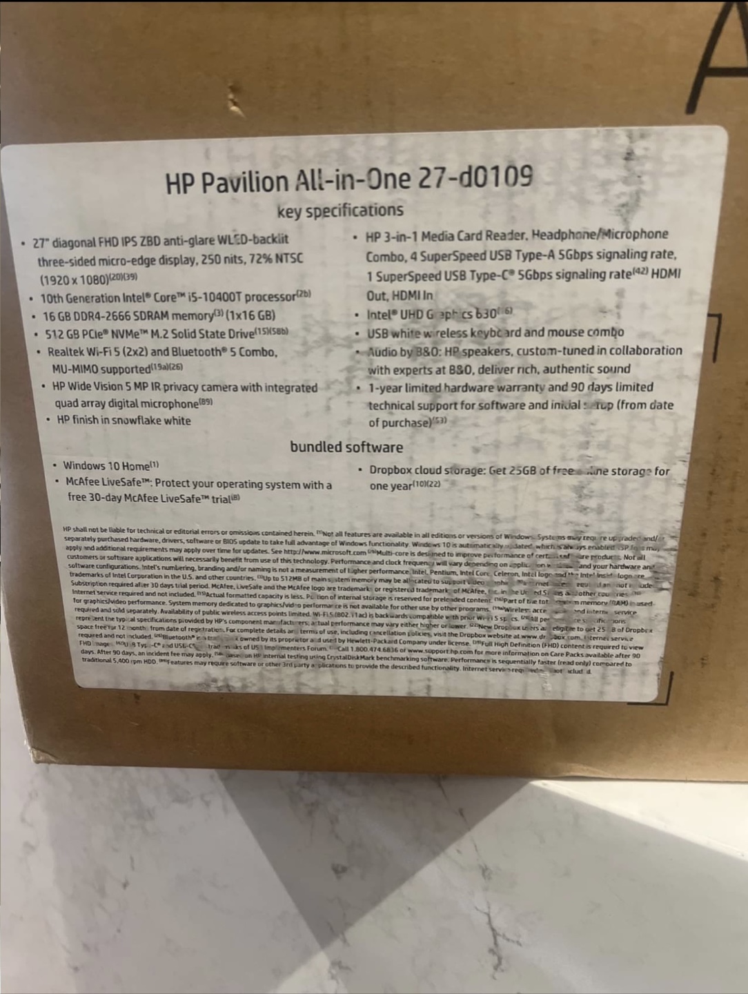 HP Pavilion All-in-One 27 Inch Desktop Computer - photo 5