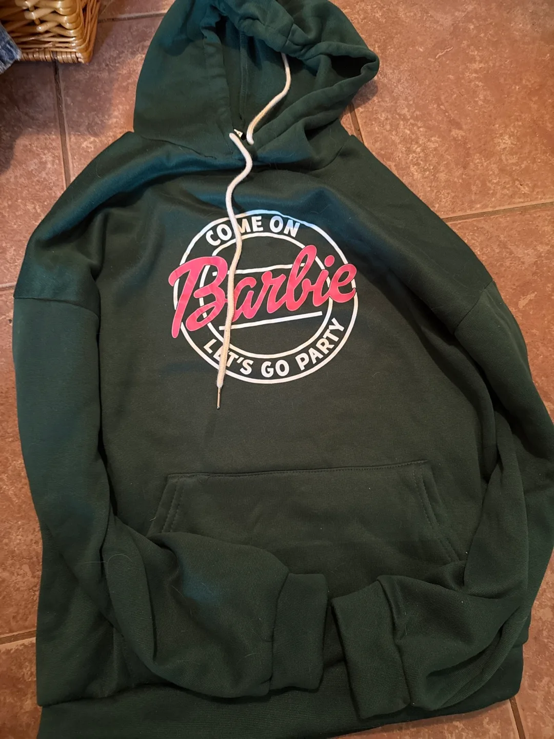 Dark Green Barbie Hoodie medium thumbnail