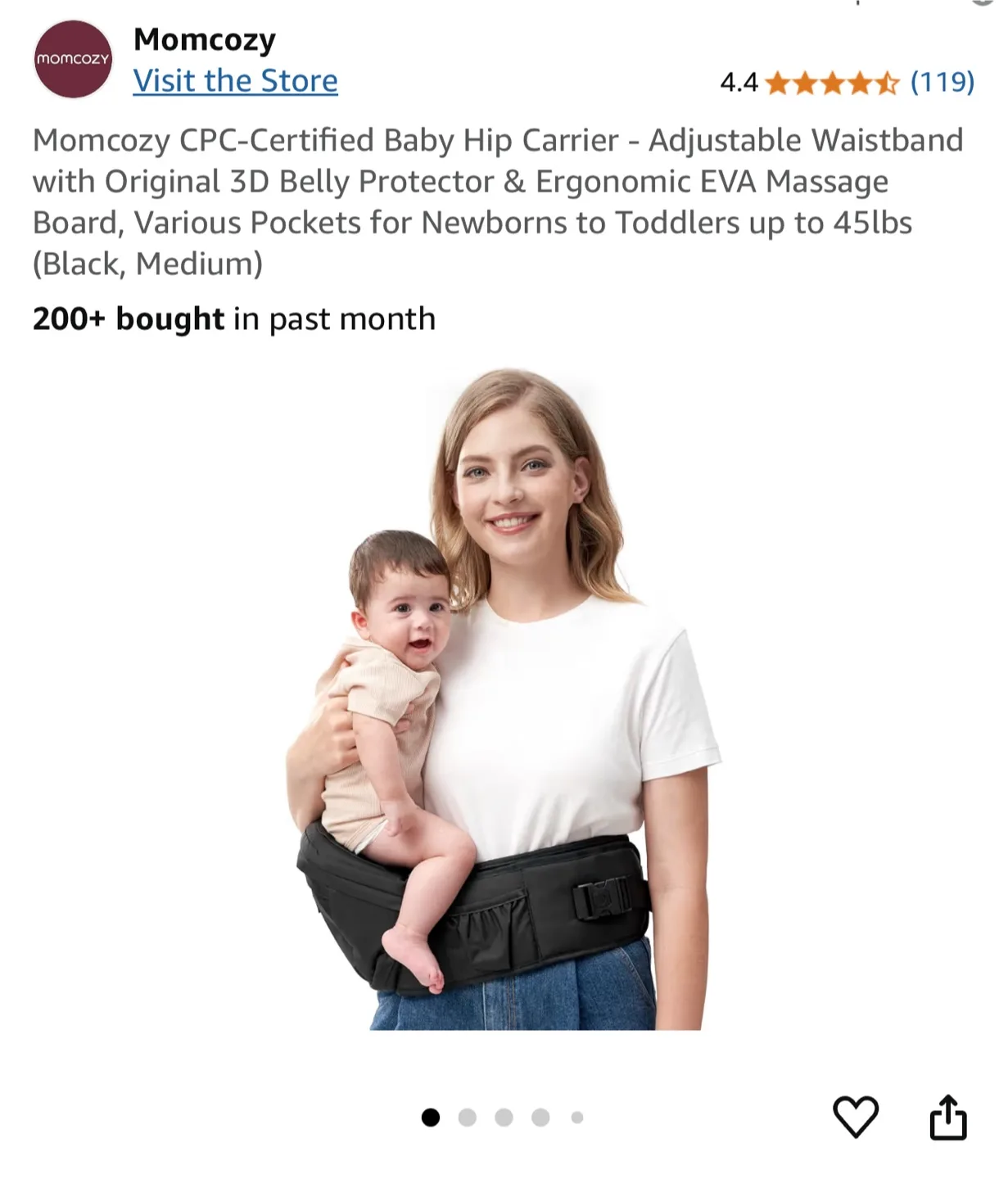 Momcozy Baby Hip Carrier thumbnail