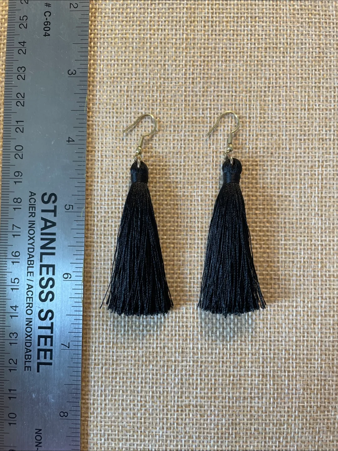 Black Tassel Earrings image indicator(3)