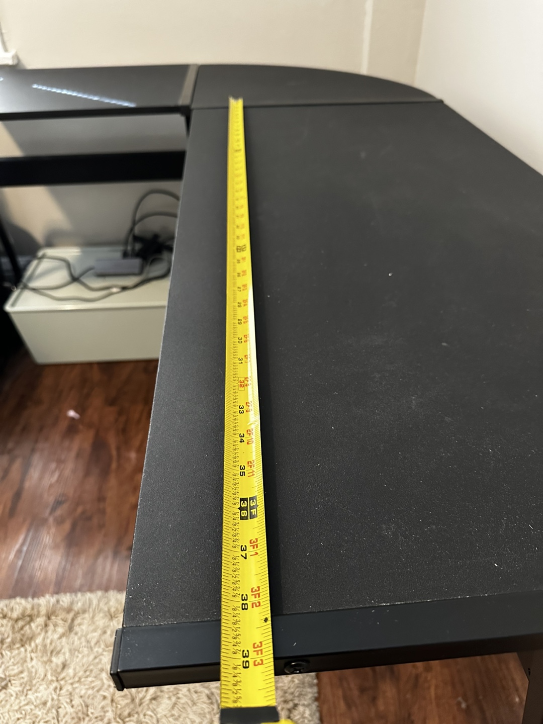 Black Corner L-shaped Desk - photo 3