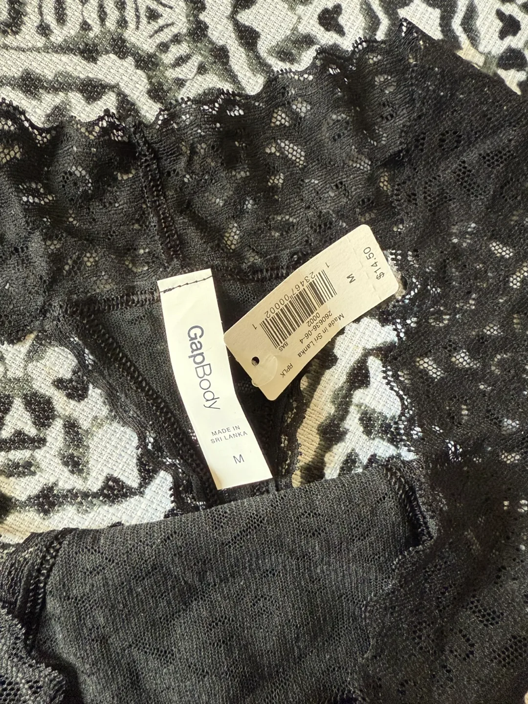 A1. Brand New Gap Body Black Lace Thong - Size M image indicator(2)