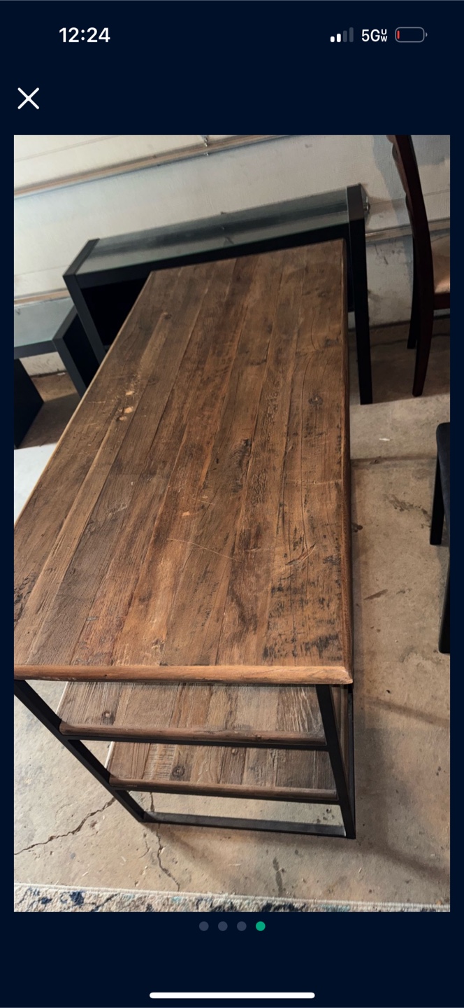 Real wood desk .  Heavy. as seen in pictures - photo 4