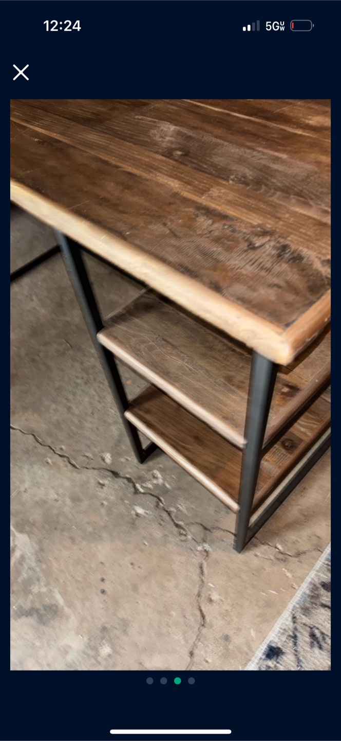 Real wood desk .  Heavy. as seen in pictures - photo 3