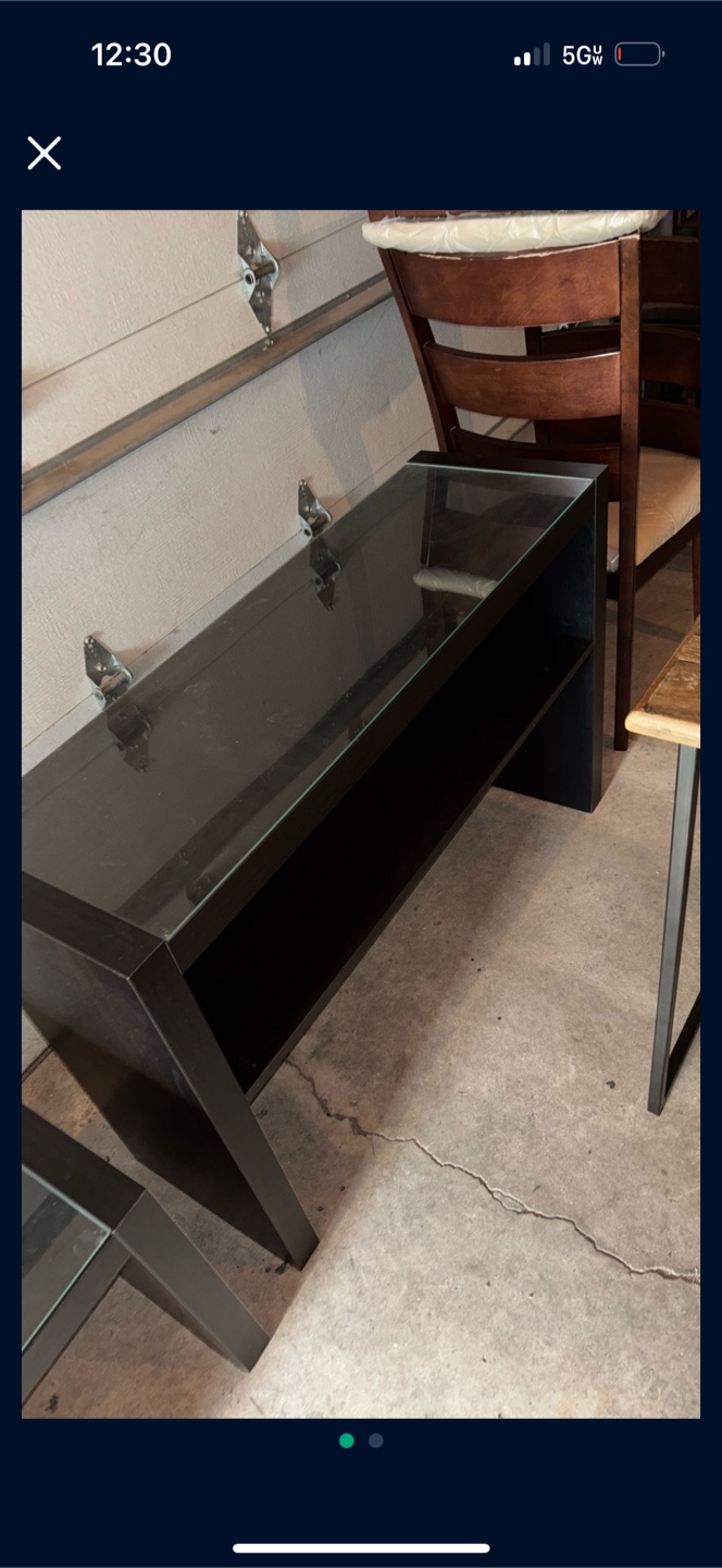 Espresso tv stand and side table
