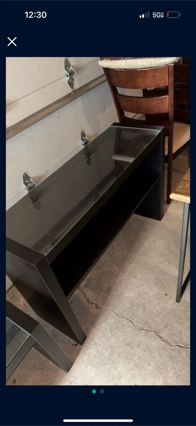 Espresso tv stand and side table thumbnail