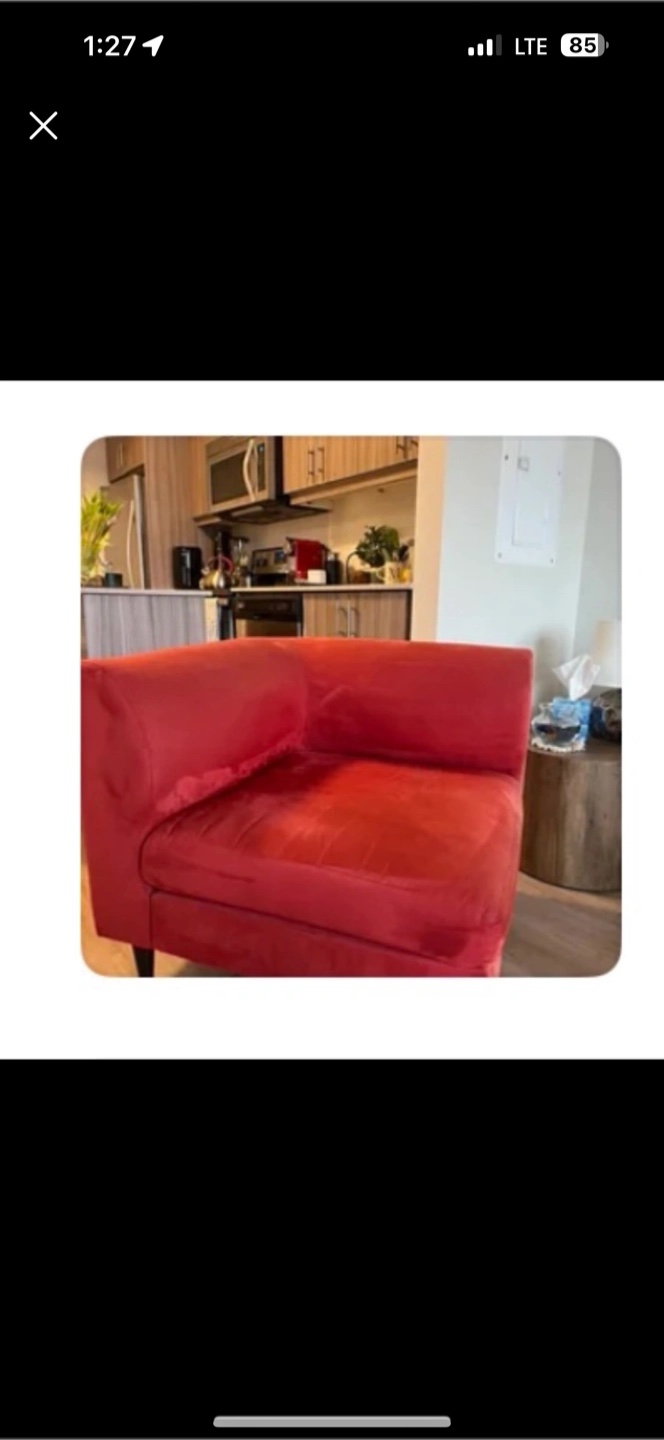 EQ3-Red Sectional Couch