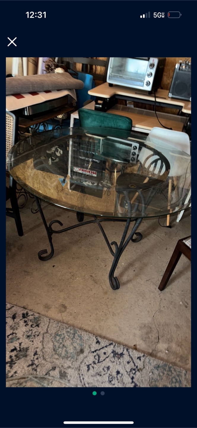 Glass patio table - photo 2