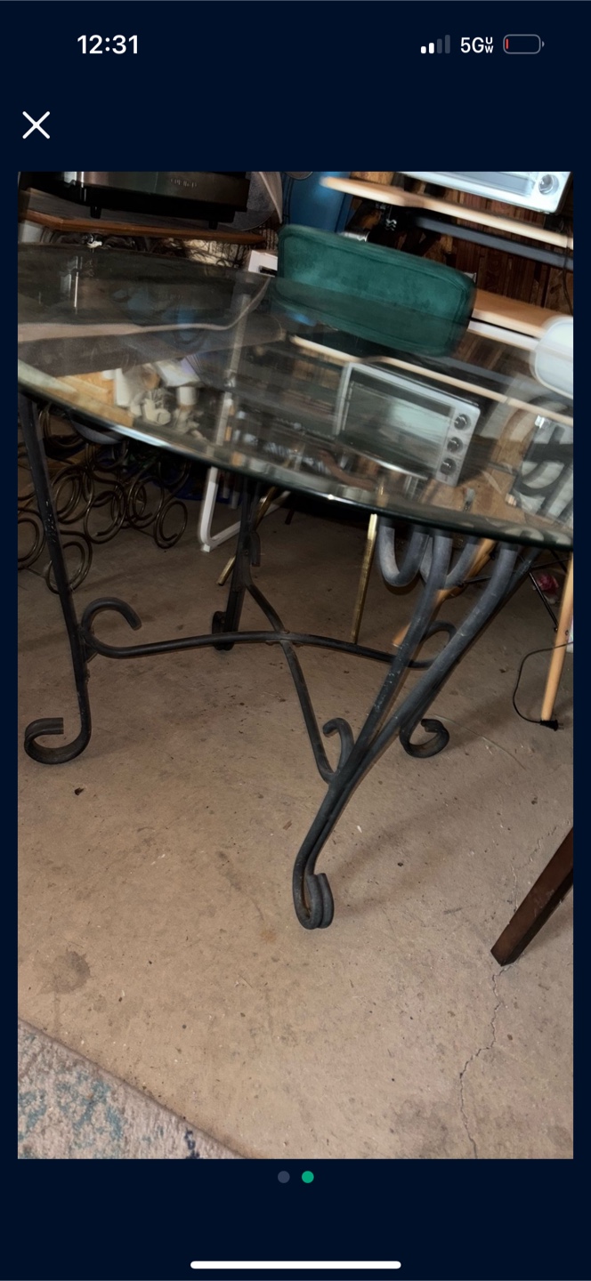 Glass patio table
