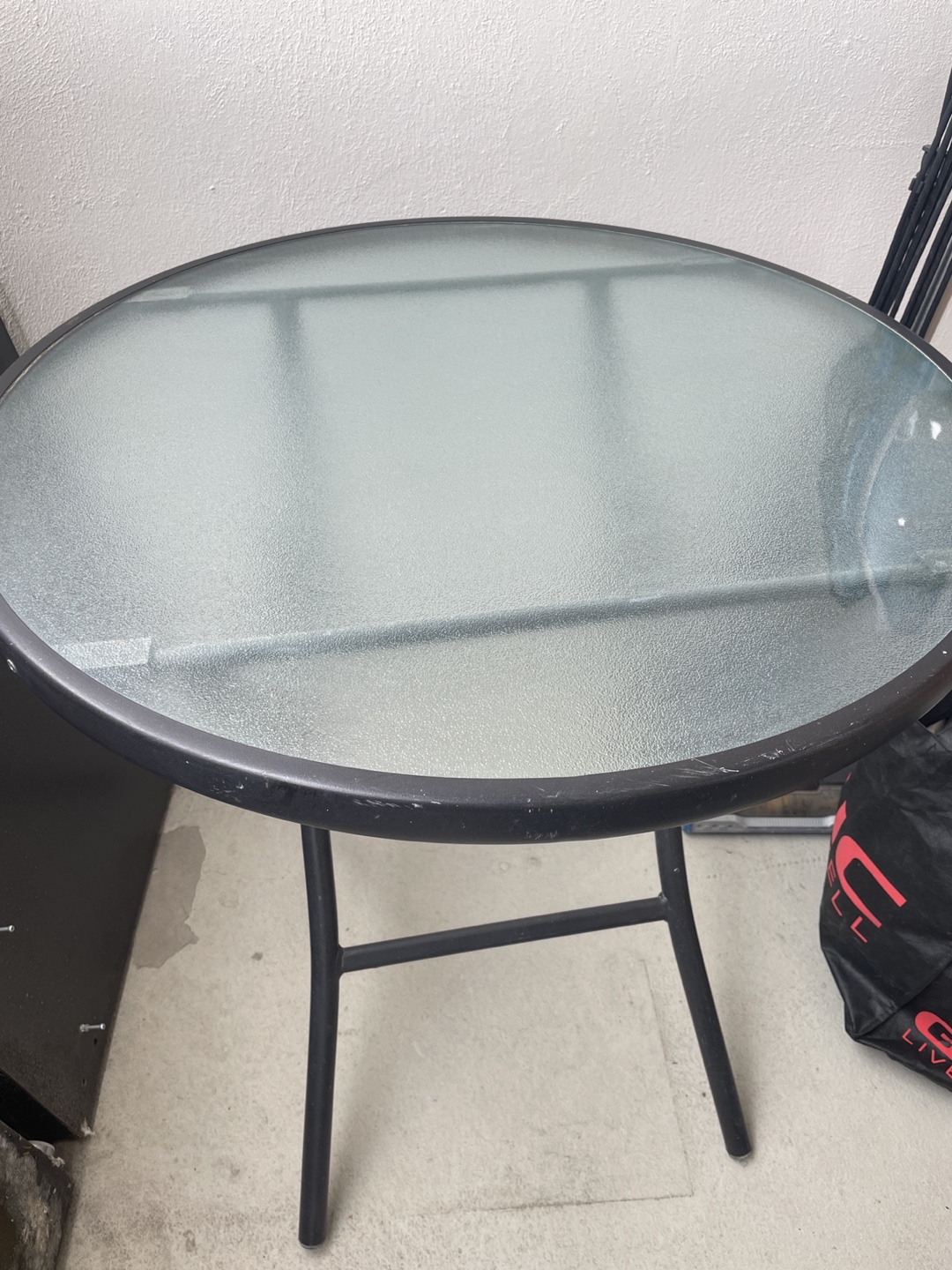 Round Glass Top Table