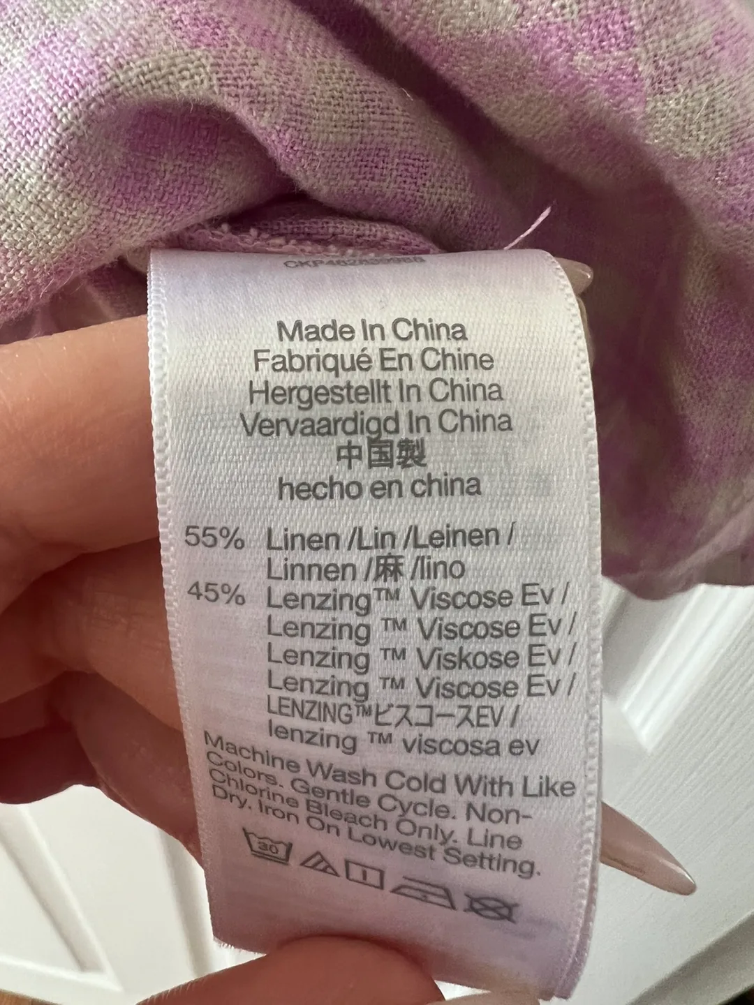 Gingham Top with Puff Sleeves image indicator(3)